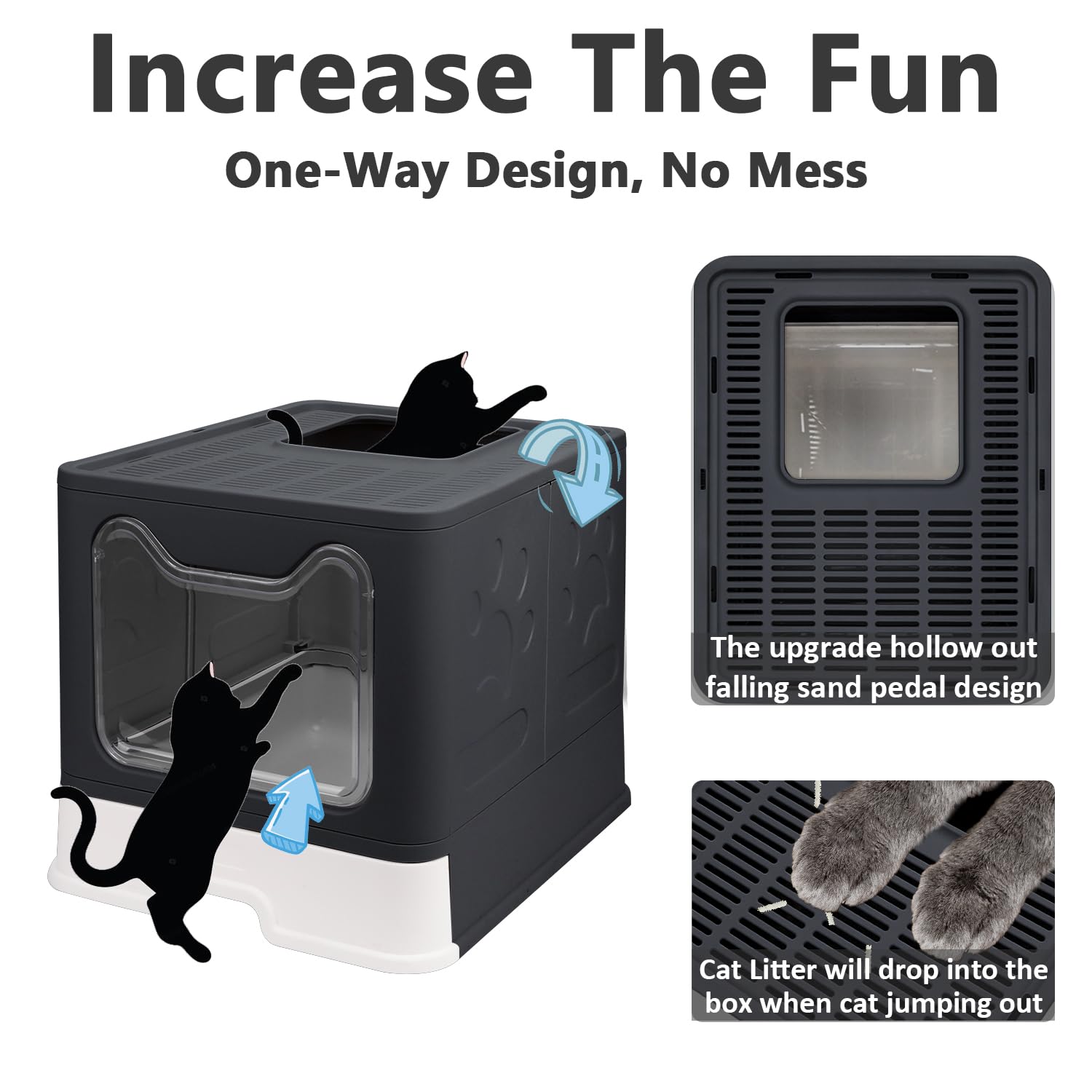 Fophop enclosed litter box offers a private space for cats to feel safe.