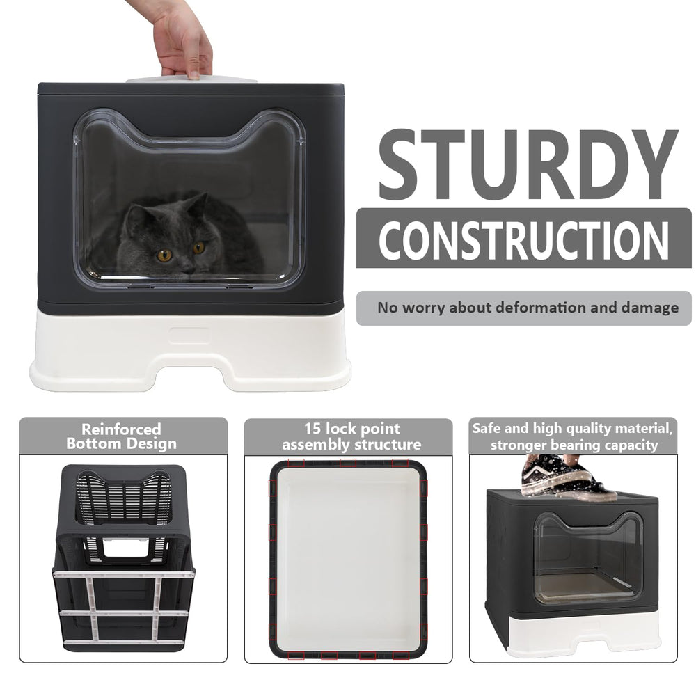 Fophop includes a litter scoop and 2-in-1 cleaning brush for convenience.