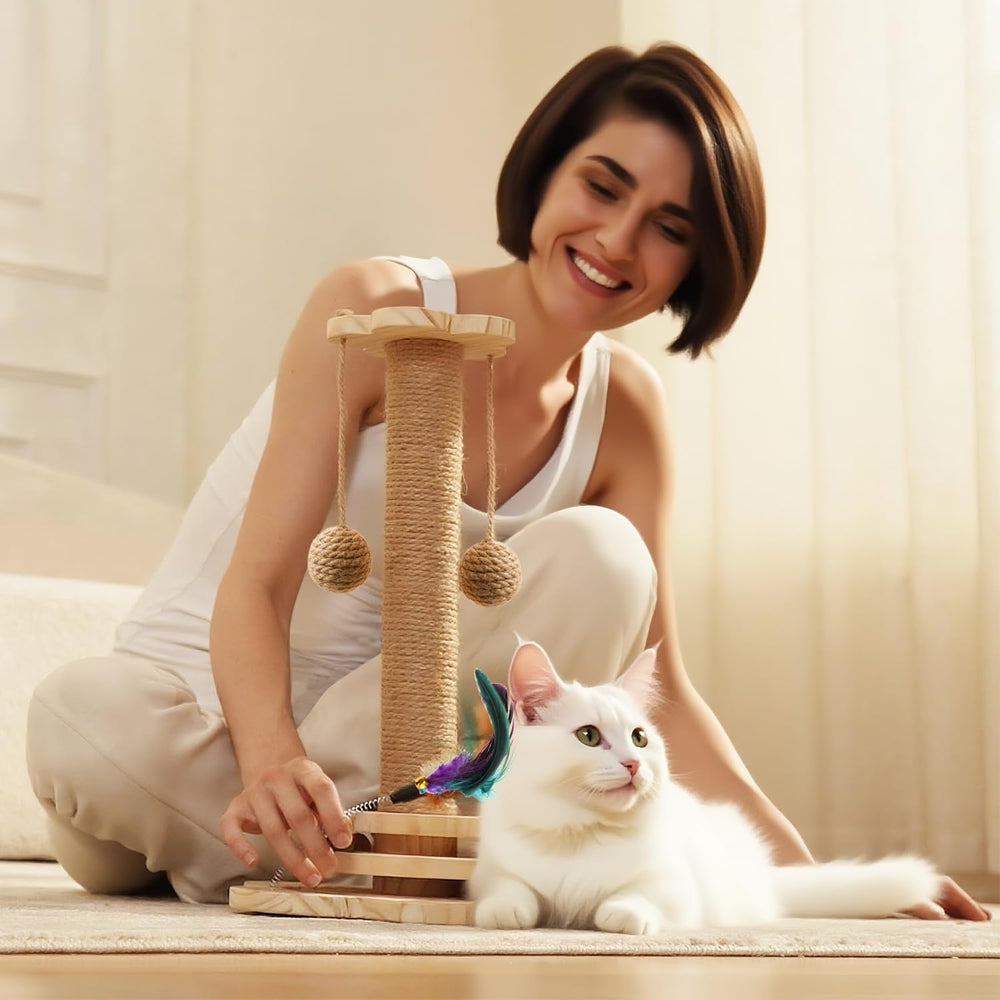FOR-HI natural solid wood and sisal construction emphasizes durability.