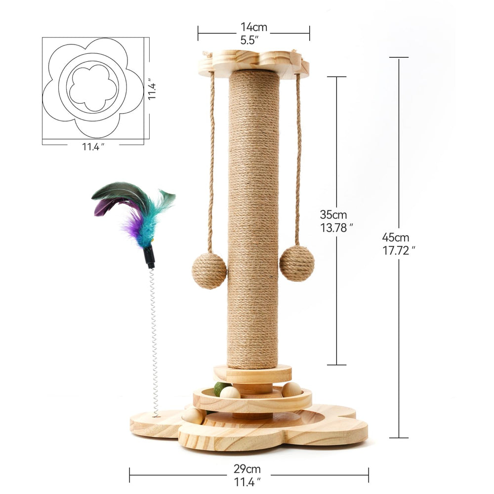 FOR-HI sisal dangling balls for varied texture and claws exercise.