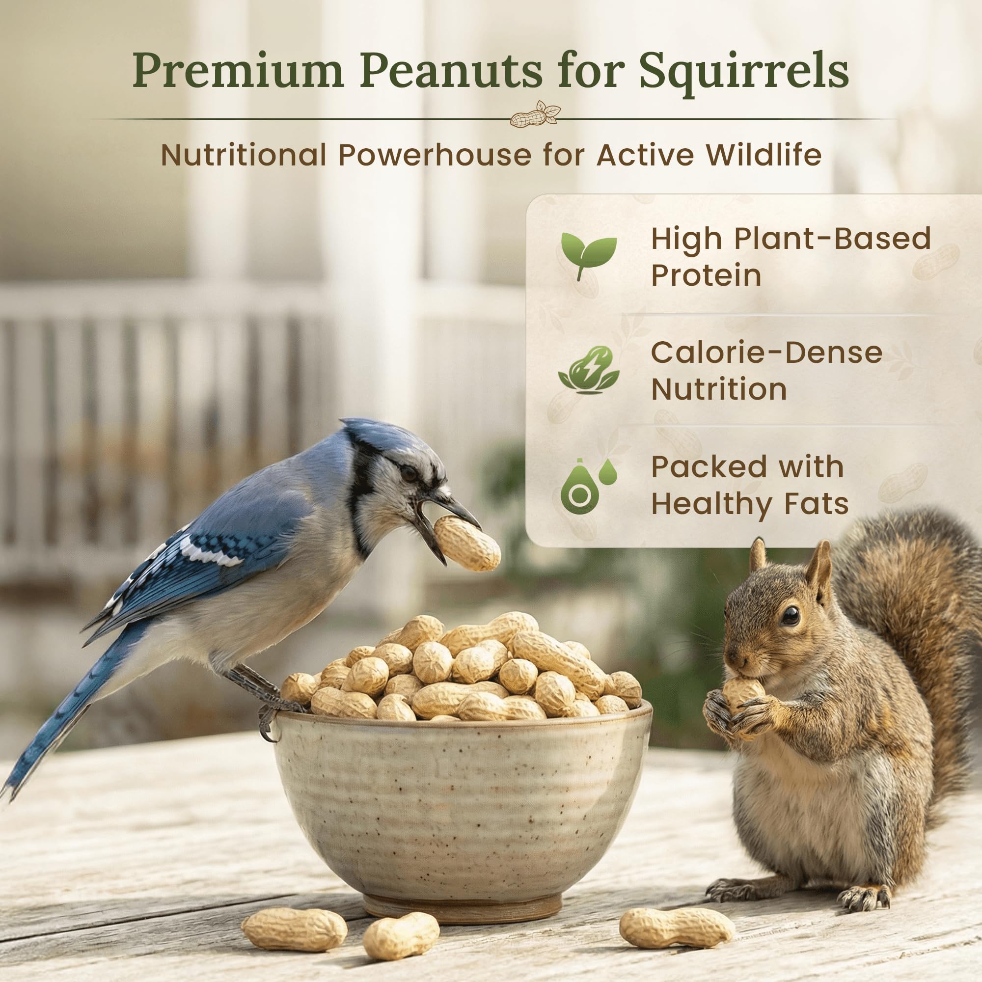 Forest Haven squirrel feeder peanuts support natural foraging behavior.