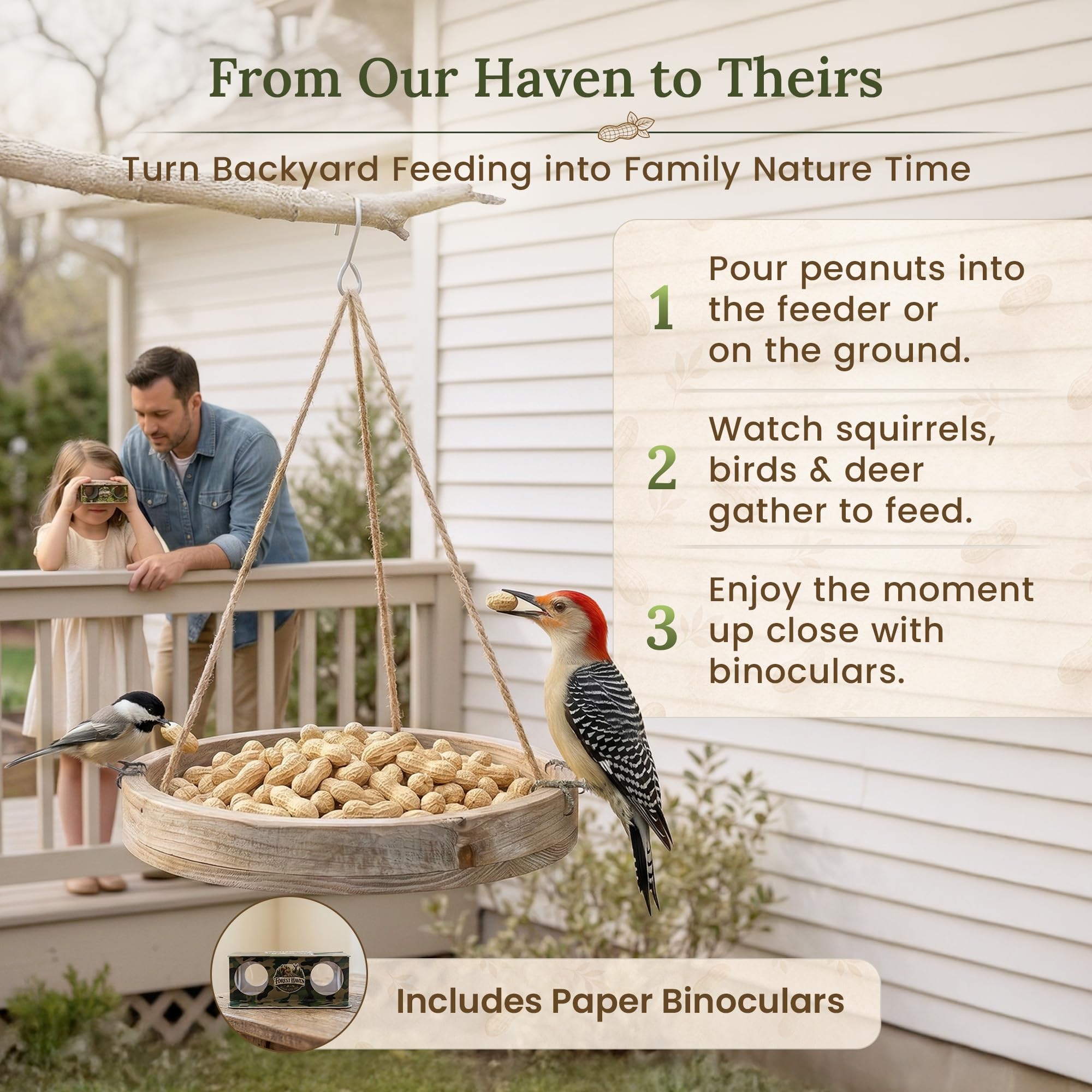 Forest Haven USA-grown peanuts offer a wholesome unsalted wildlife snack.