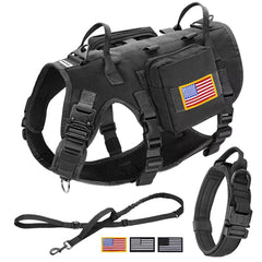 Forestpaw tactical harness large dog front view shows front D-ring control for safer walking.