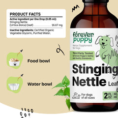 Forever Puppy dog enjoying meals as drops are easily mixed into water.