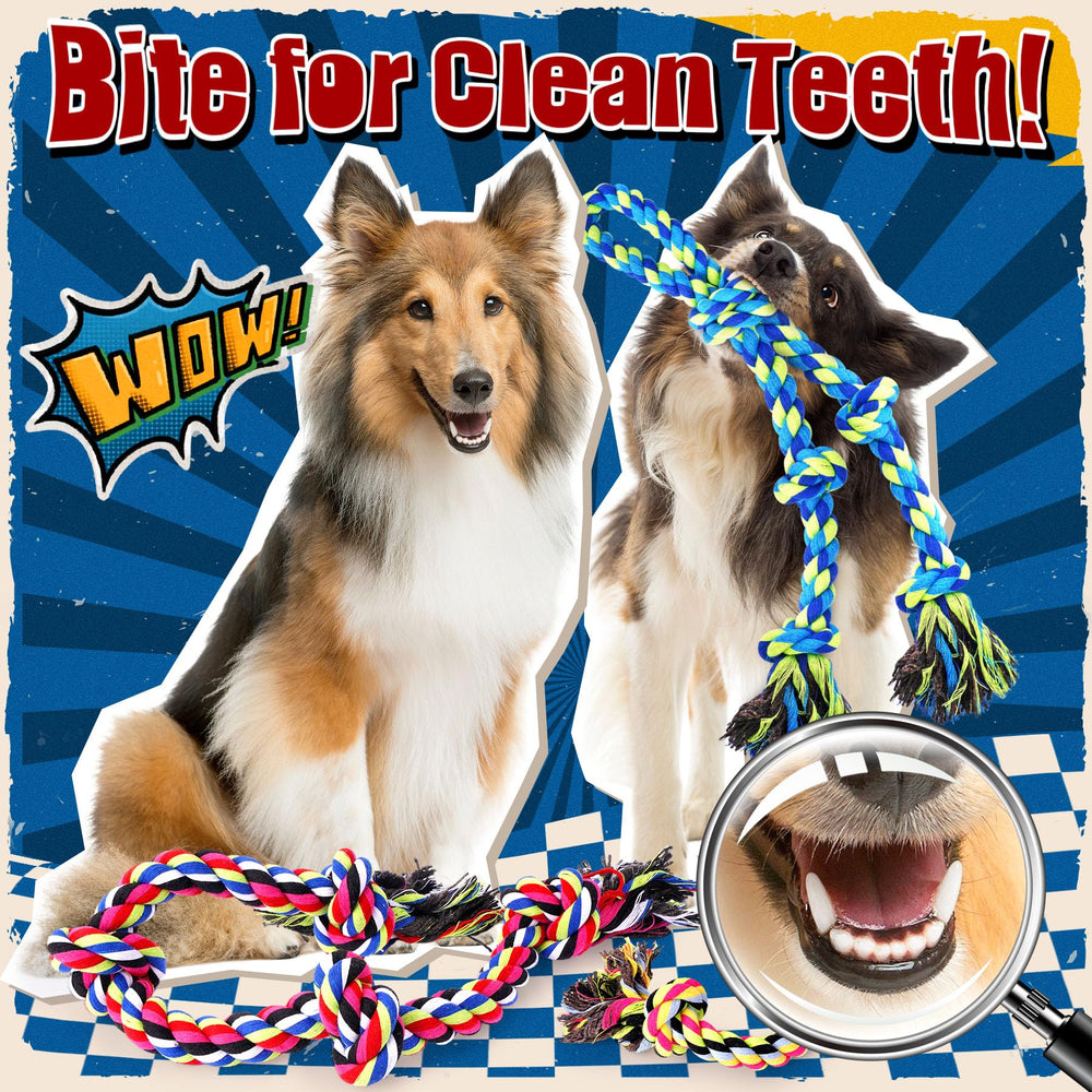 Forfon dog bags included for quick cleanup after playtime with the rope toys.