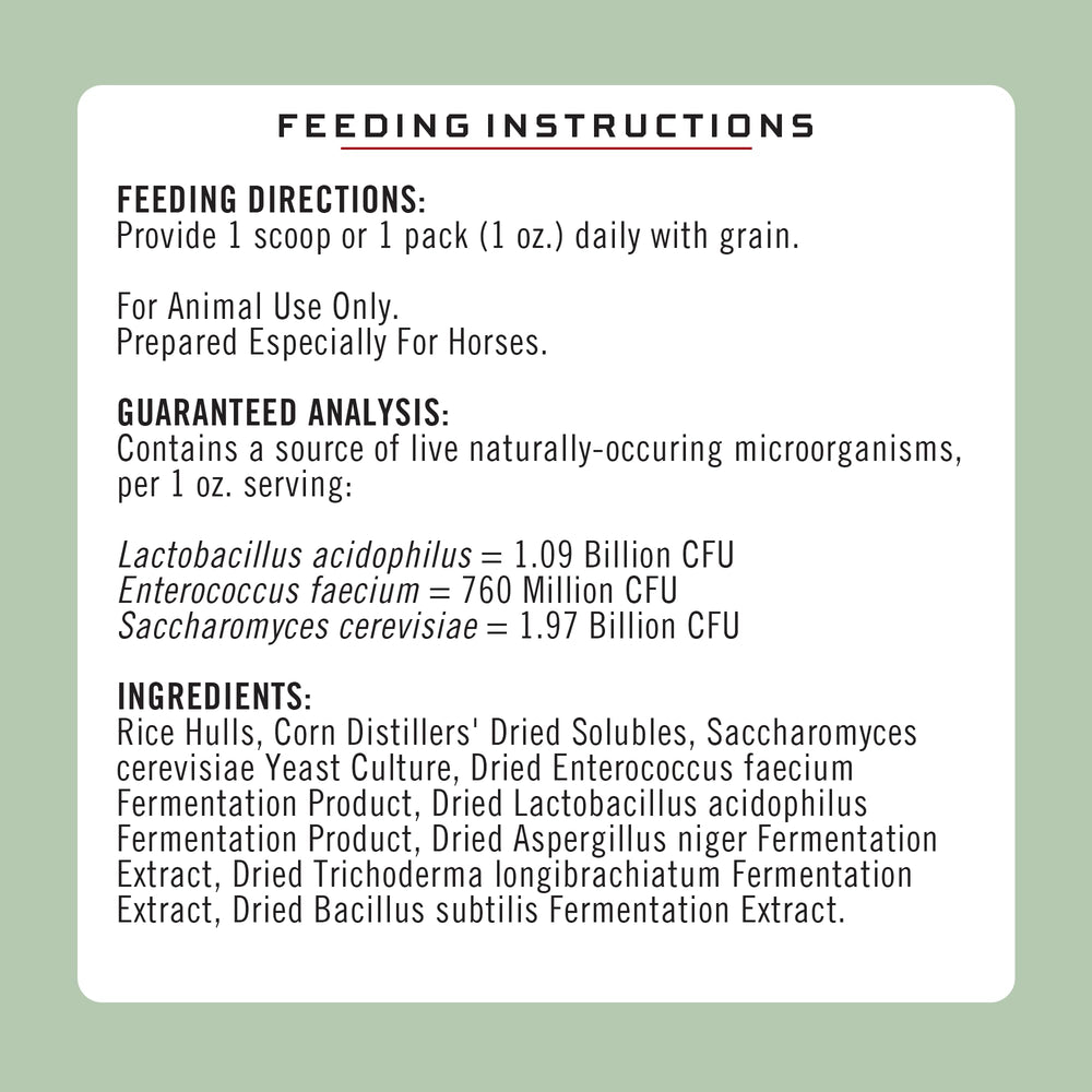 Formula 707 Digestive Health Equine feeding-ready pellets in a scene.