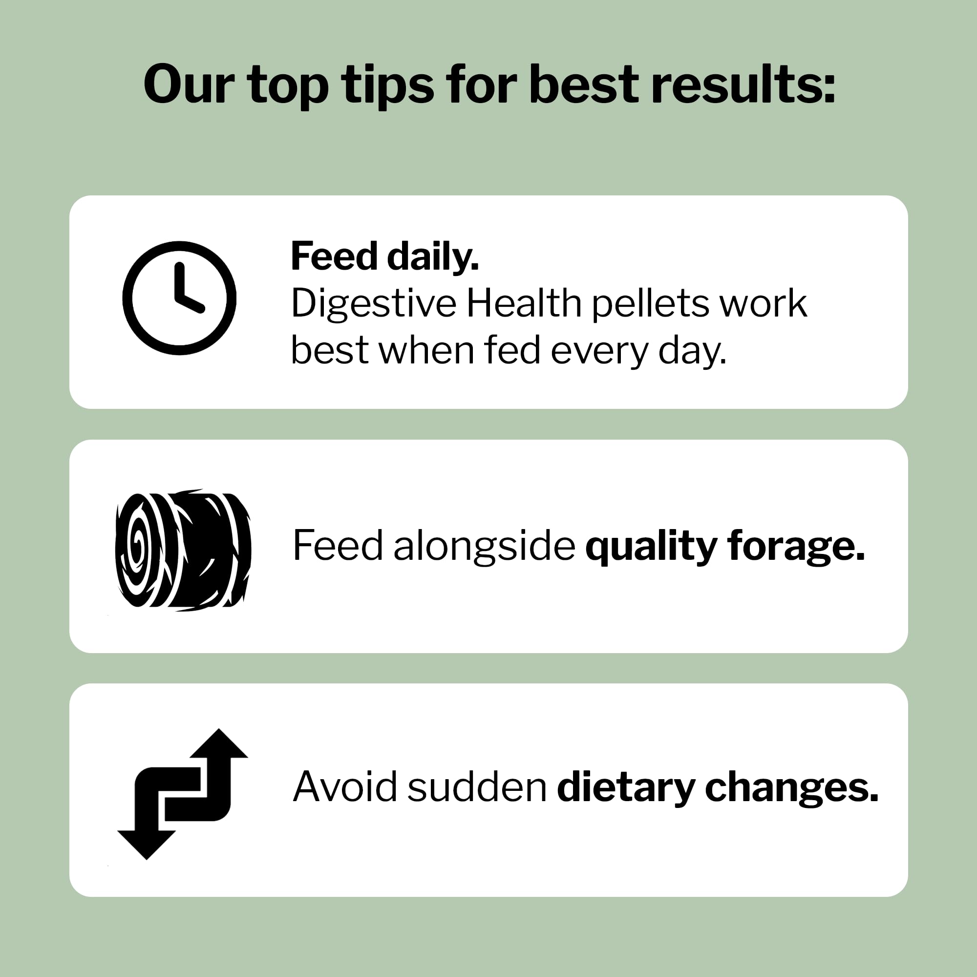 Formula 707 Digestive Health Equine enzymes helping break down roughage.