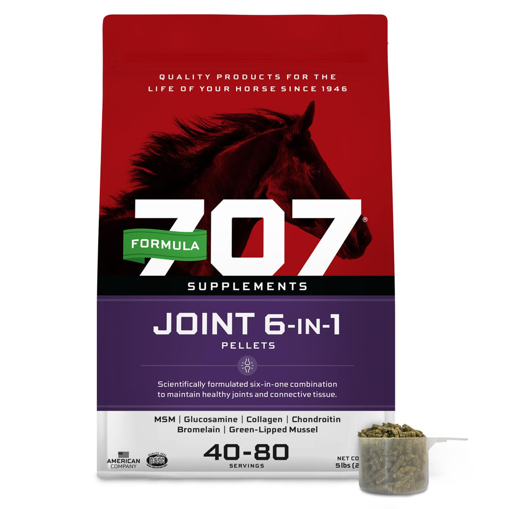 Formula 707 Joint 6in1 pellets in a bag for easy feeding and joint support