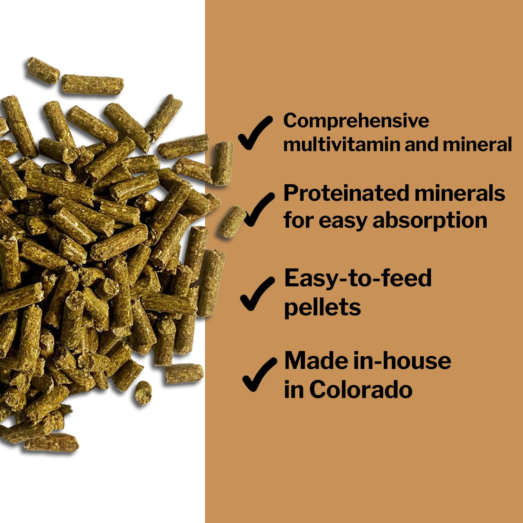 Formula 707 palatable oat-sized pellets photo showcases easy feeding with minimal waste.