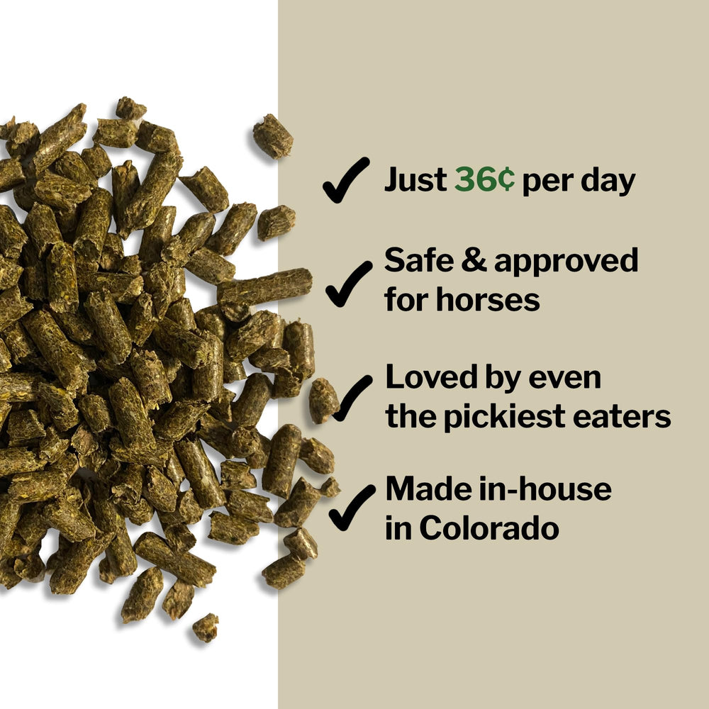 Non-organophosphate Formula 707 promotes safety during daily horse feeding.