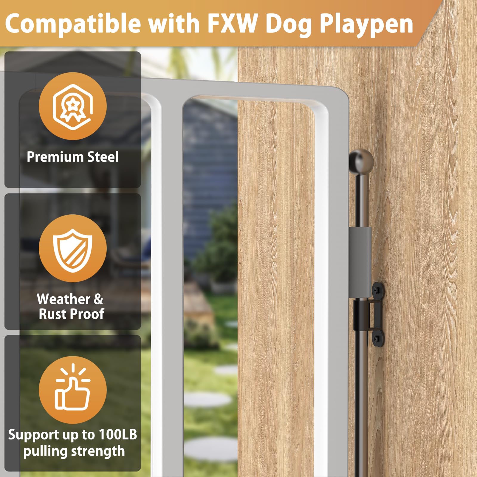 ForoGore universal-black-fence-to-wall-anchors securing play areas.