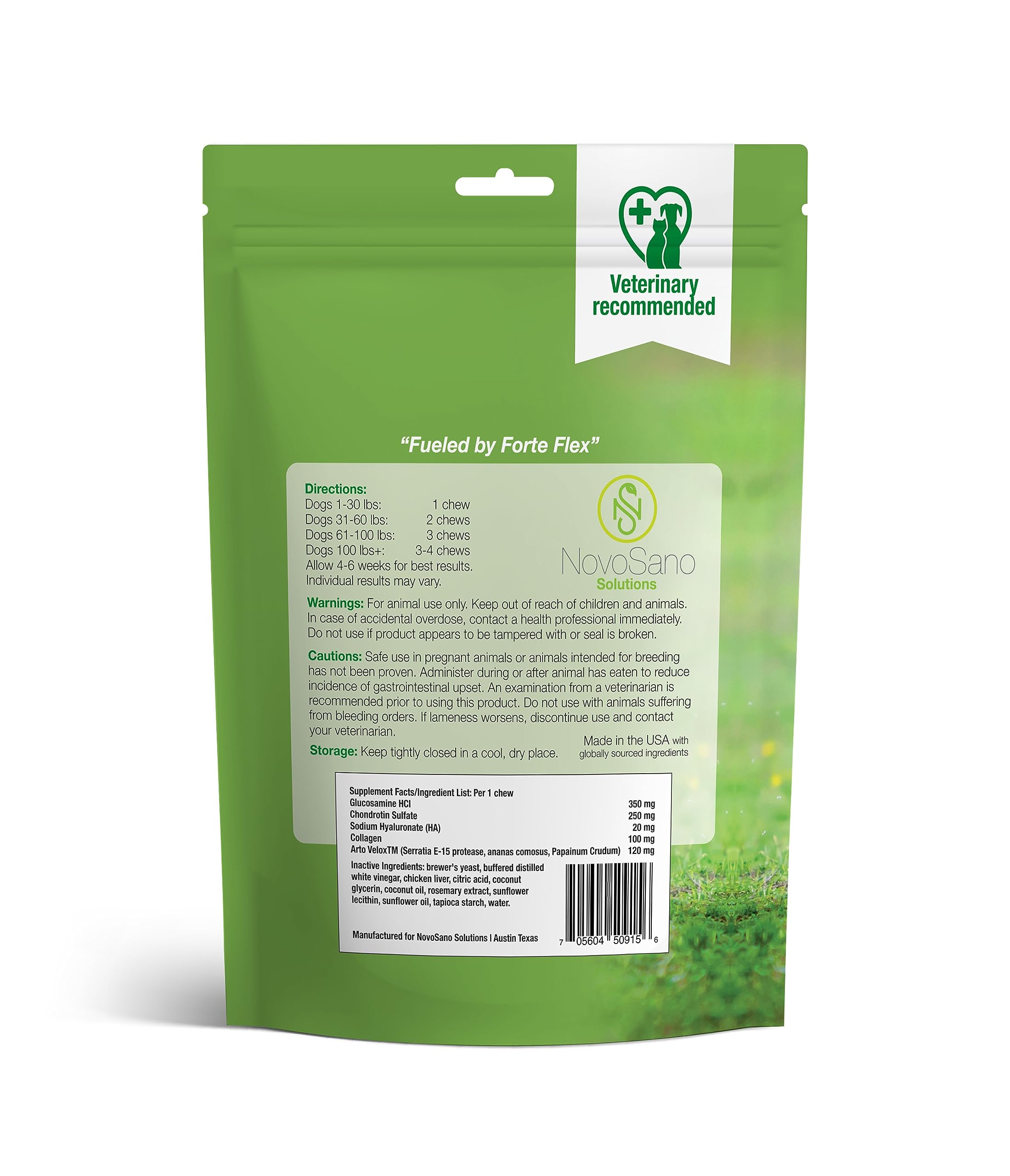 Forte Flex clean formula with third-party testing for safety and consistency.