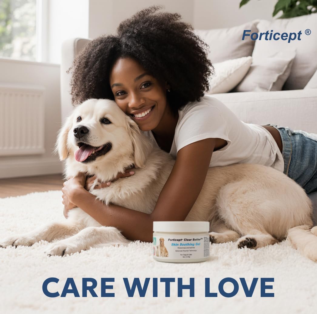 Forticept Clear Butter demonstrates no odor and no stain on fur