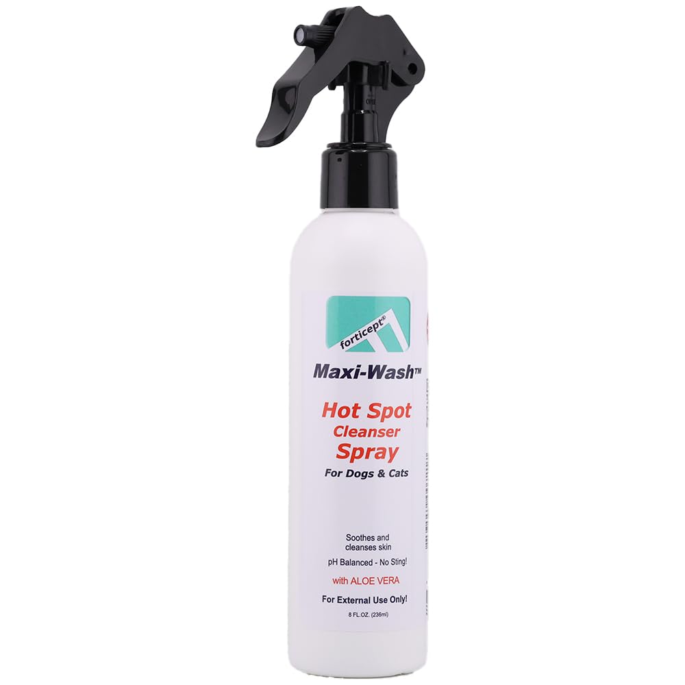 Forticept Maxi-Wash hot spot spray bottle for cleaning wounds and care