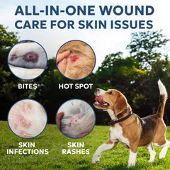 Forticept Maxi-Wash wound-cleanser closeup showing non-sting formula for sensitive skin