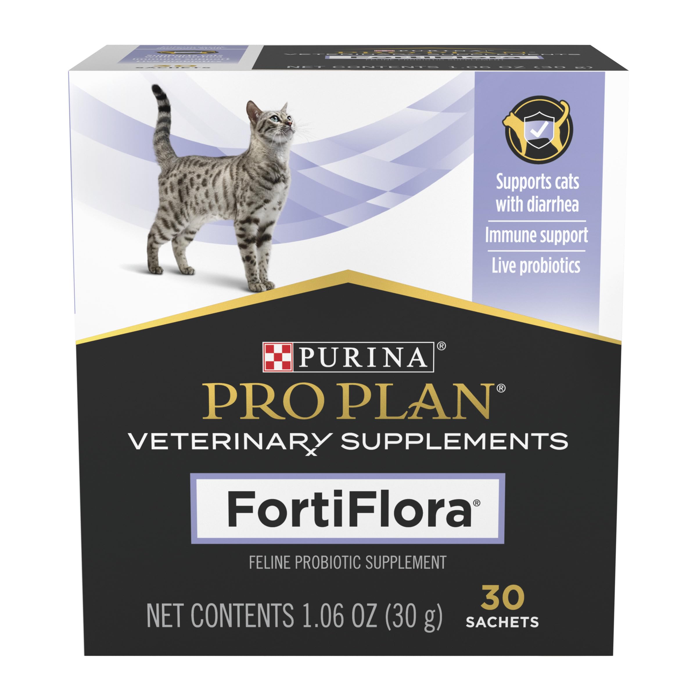FortiFlora packaging boxes show two-pack format for easy stocking.