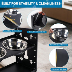 FORUP level dining configuration for traditional elevated feeding