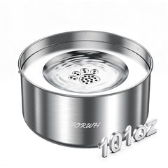 FORWH stainless steel dog water bowl no spill with 101oz capacity for mess-free hydration