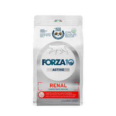 Forza10 cat kidney-support pellets bag showing balanced nutrition for adult cats