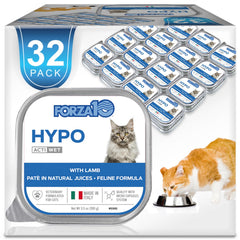 Forza10 lamb-flavor wet cat food can, promotes skin and coat health