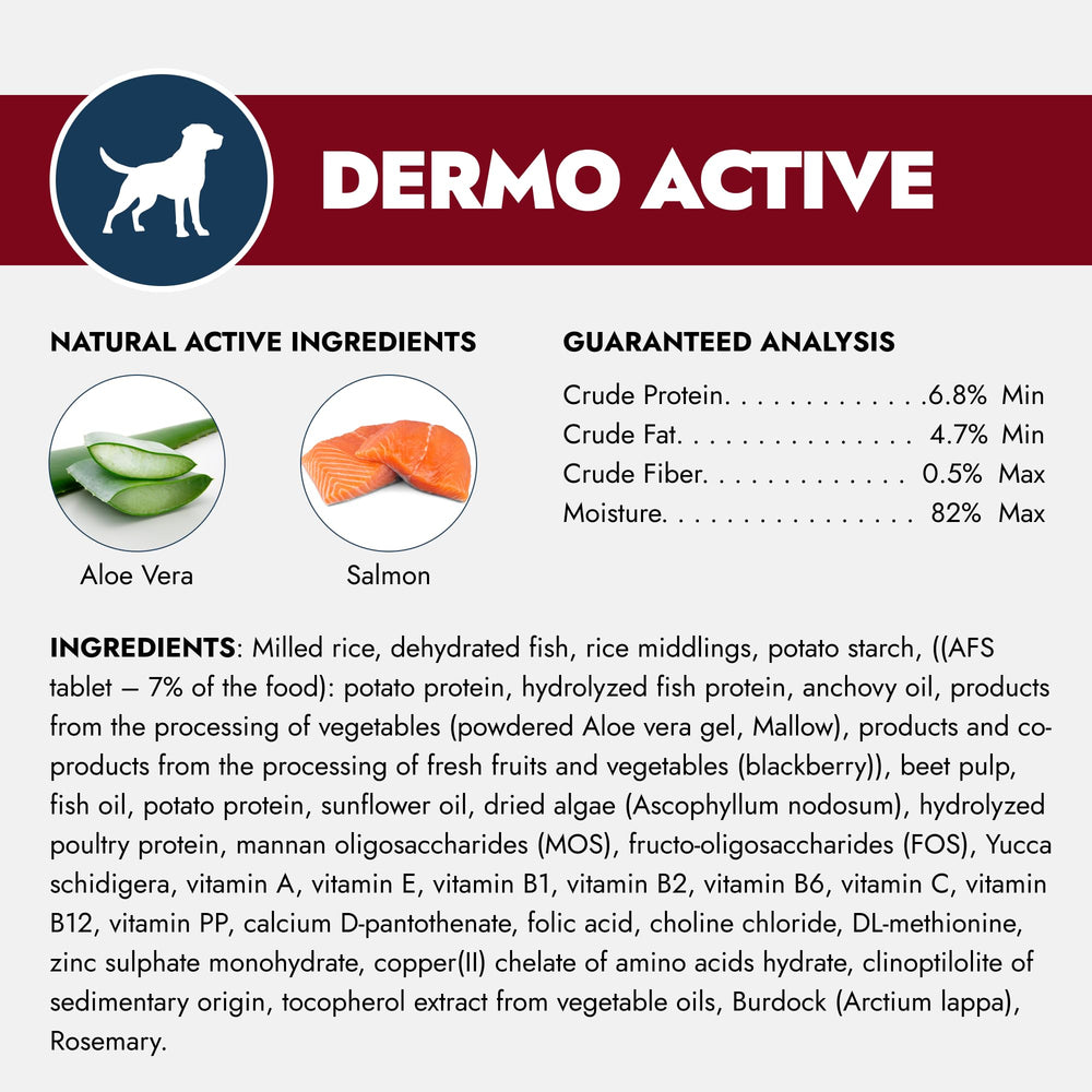 Forza10 Dermo Dry anchovy oil closeup highlighting omega for coat shine.