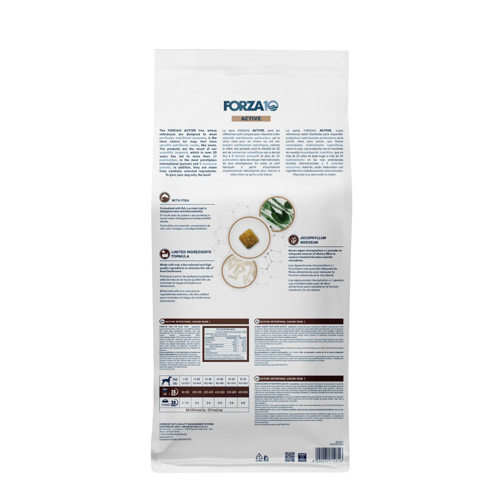 Forza10 digestive-support ingredients visible in the formula for gentle digestion.