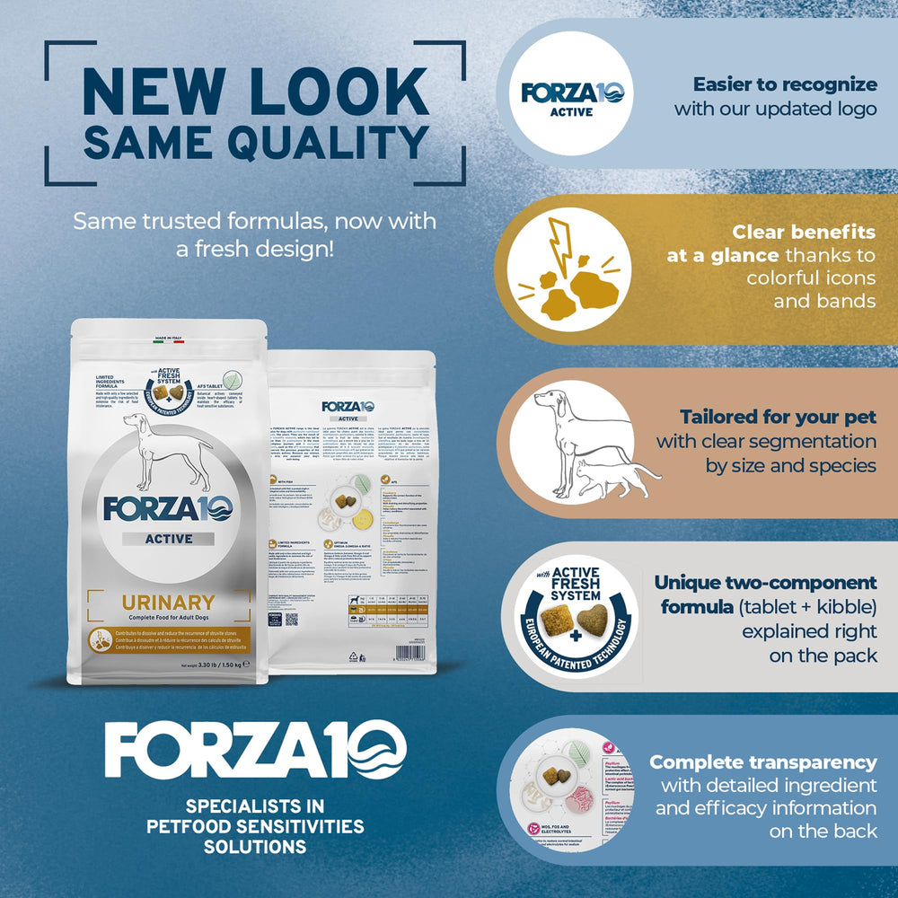 Forza10 dog food with cranberries focuses on urinary health and antioxidants.