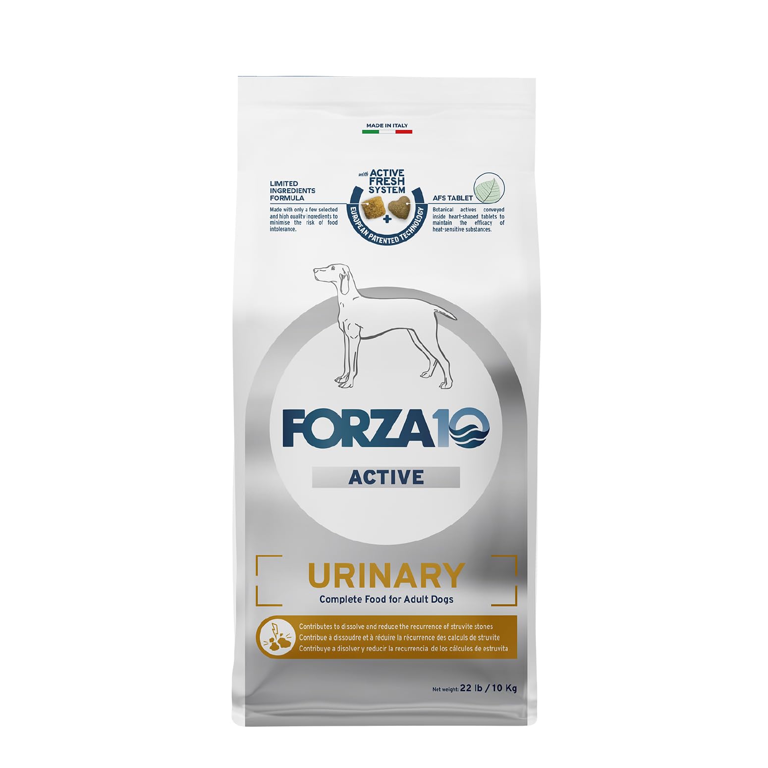 Forza10 dog food urinary health bowl promotes balanced nutrition for urinary wellness.
