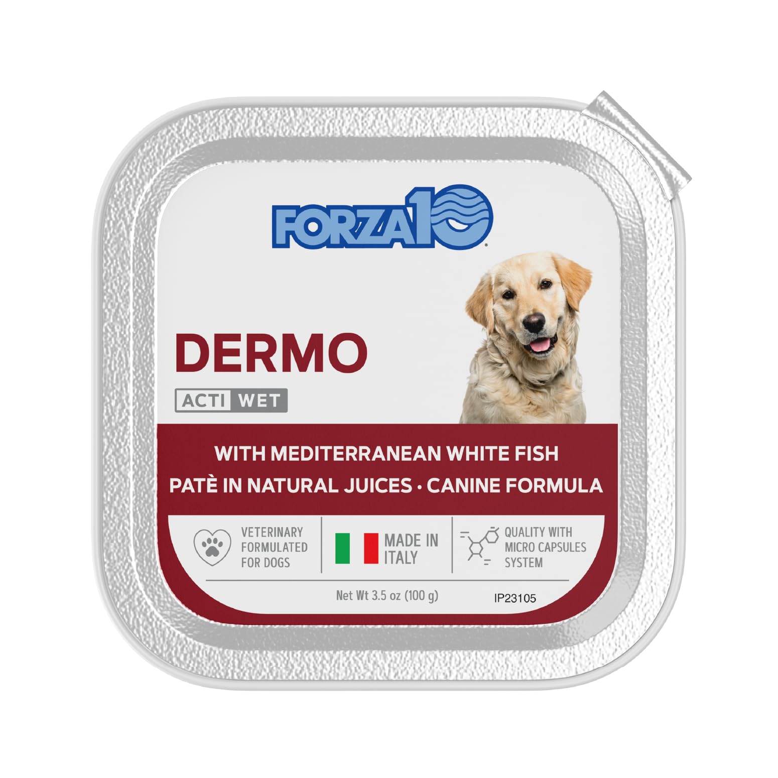 Forza10 dog food skin and coat support image highlighting a shiny coat benefit.