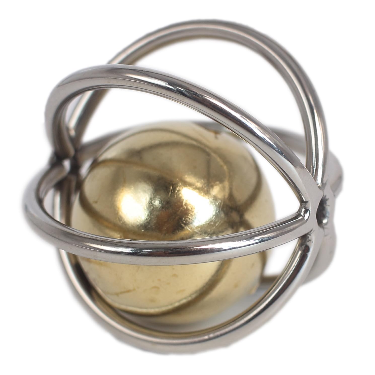 Fosrion foraging ball in stainless steel for large parrots boosts enrichment.