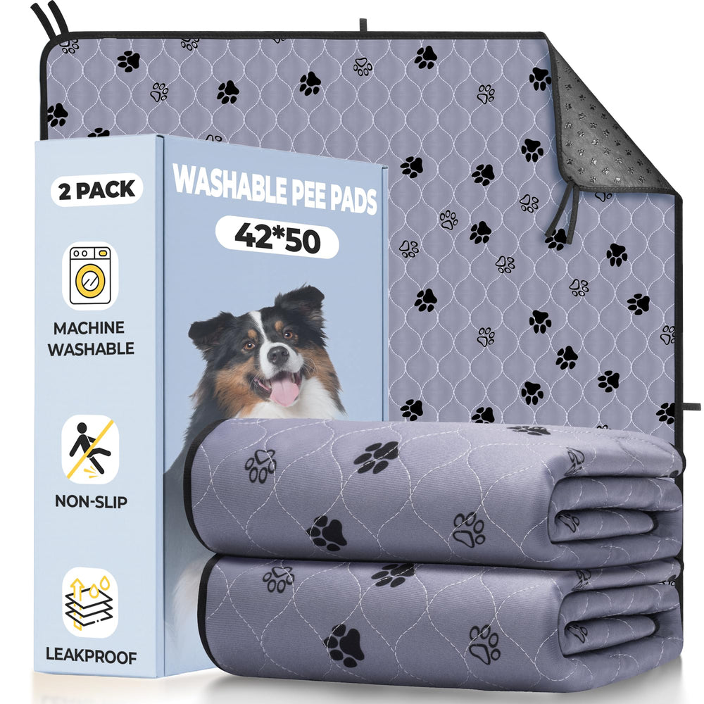 Fostanfly 2-pack dog pads 42x50 inches for reliable floor protection.