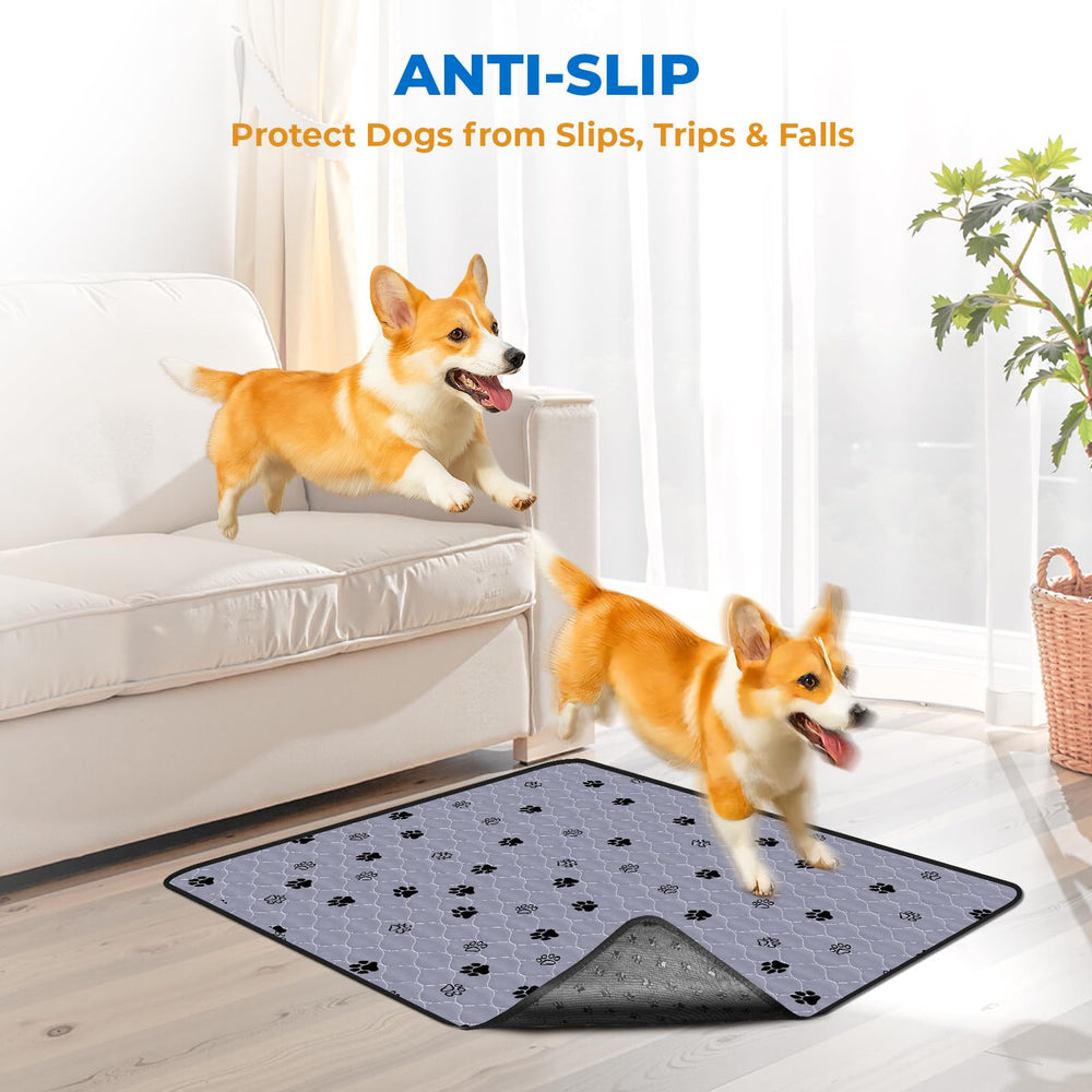 Fostanfly anti-slip bottom layer prevents shifting on hard floors.