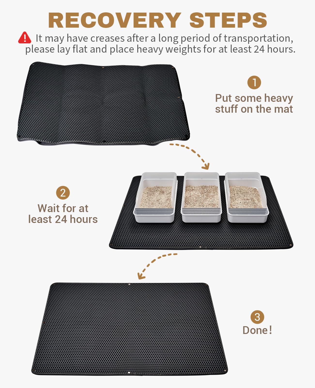 Fostanfly cat litter mat bottom washable layer simplifies cleaning