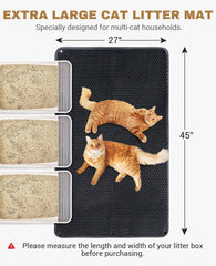 Fostanfly cat litter mat double-layer design keeps litter contained