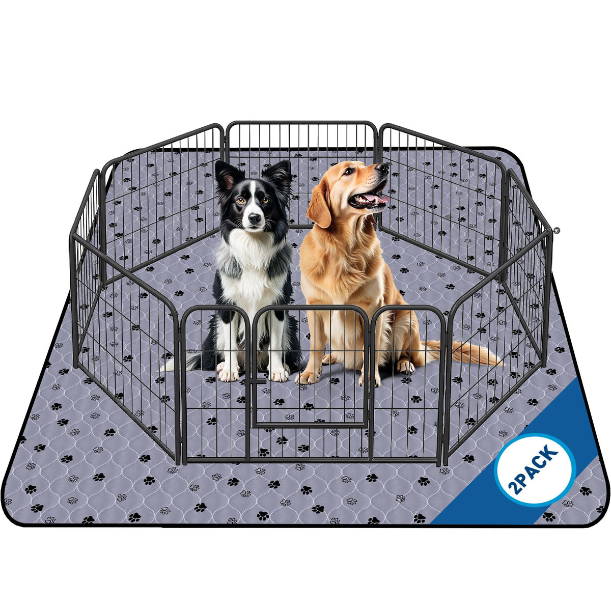 Fostanfly non-slip washable pee pad 63x63, keeps pad stable on smooth floors.