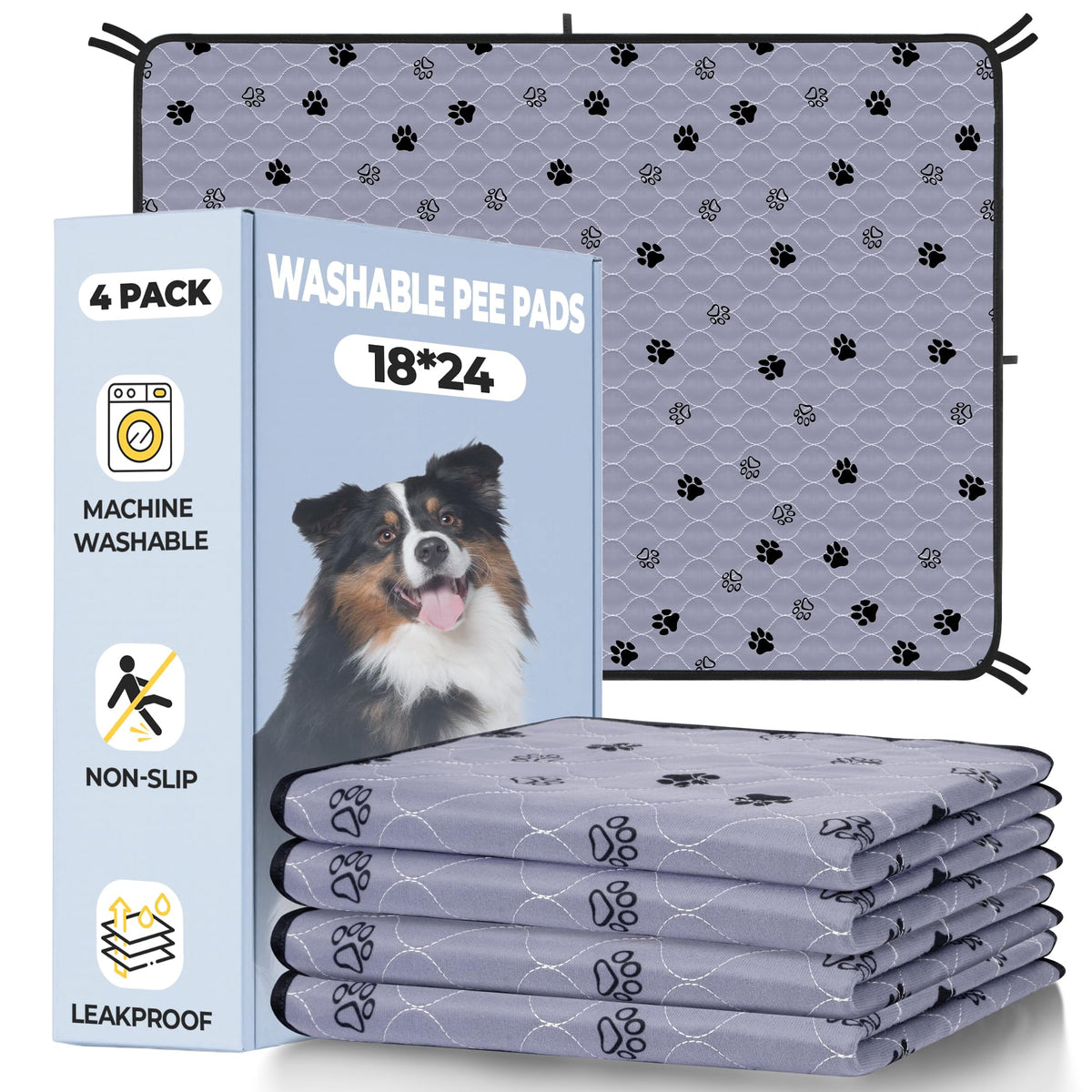 Fostanfly washable dog pee pad 18x24 for easy potty training.