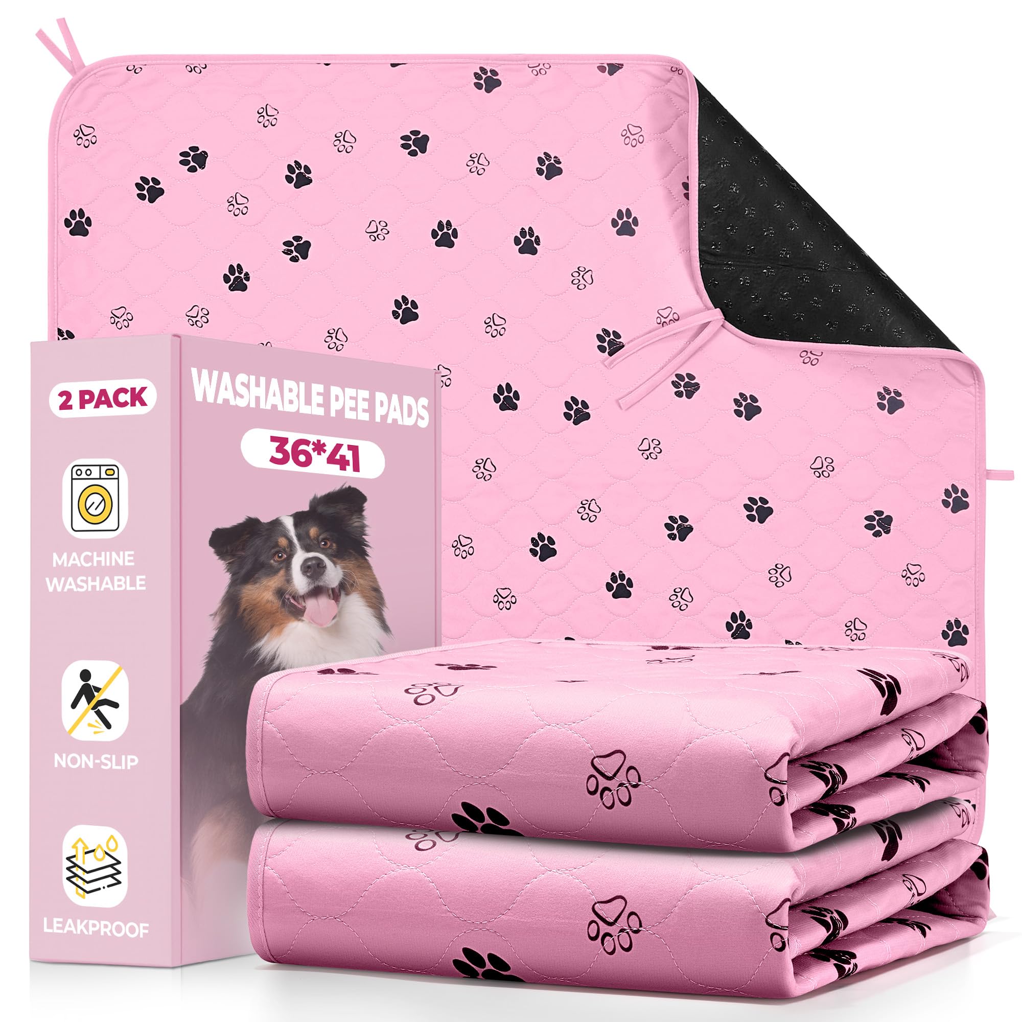 Fostanfly washable dog pee pad with soft top layer for comfort.