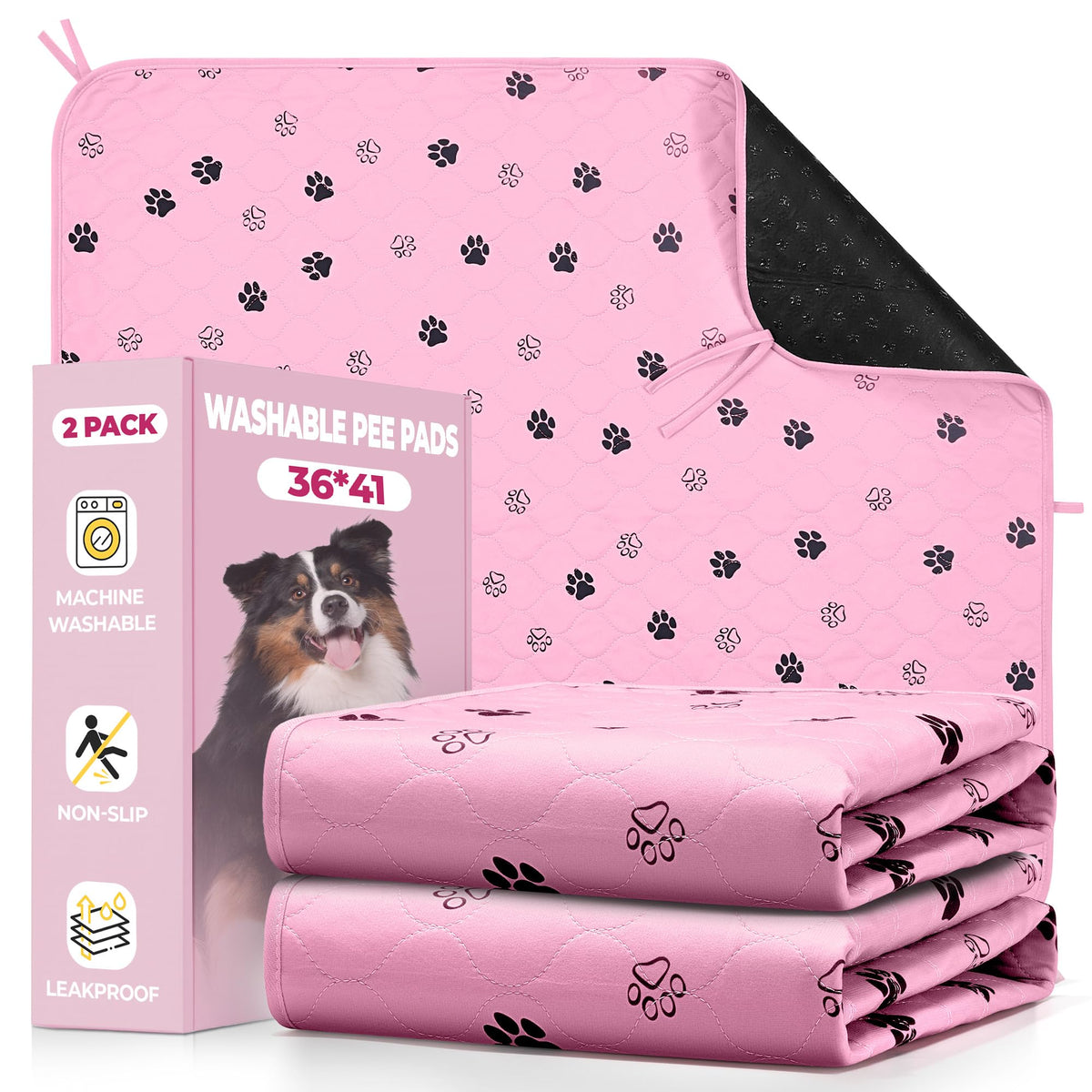 Fostanfly washable dog pee pad with soft top layer for comfort.