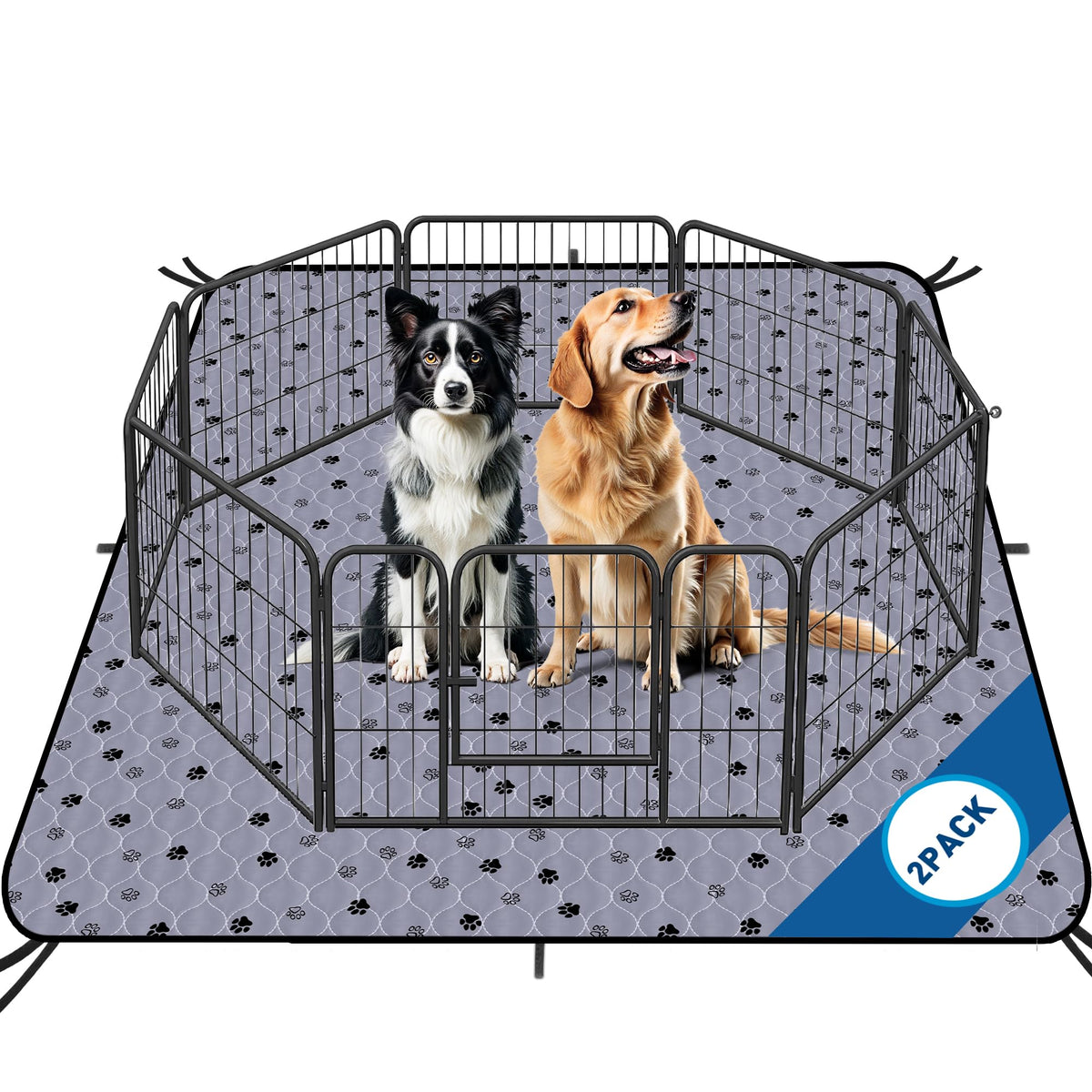Fostanfly washable pee pad 72x72 two-pack for reusable potty training on floors.