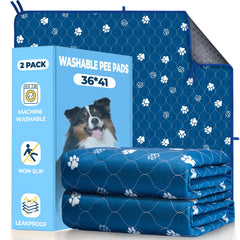 Fostanfly washable dog pee pad 36x41, front view, large surface for comfort.