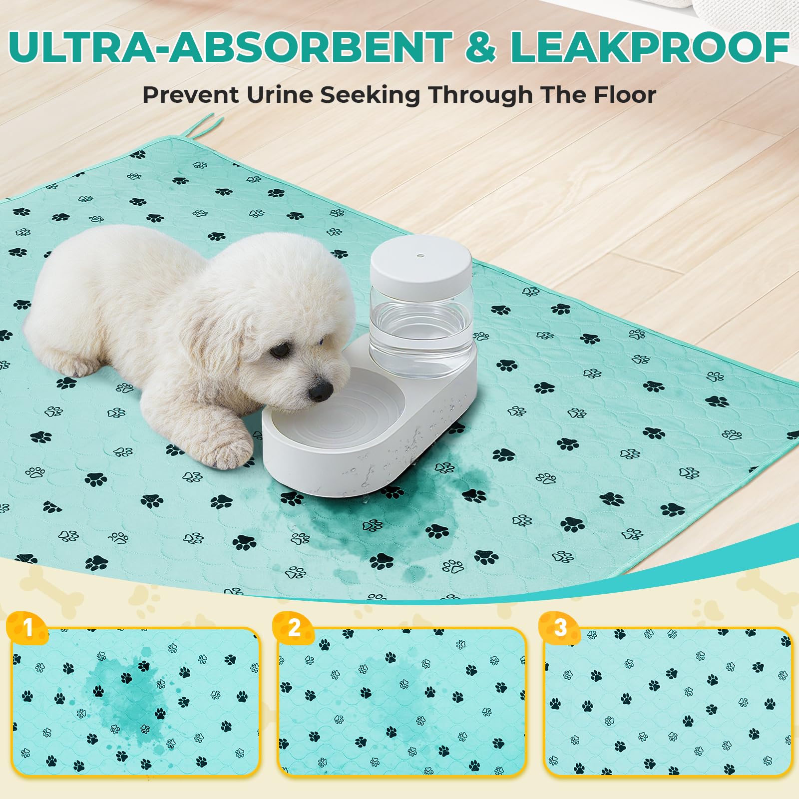 Fostanfly pad shows absorbent core for efficient liquid capture during potty time.