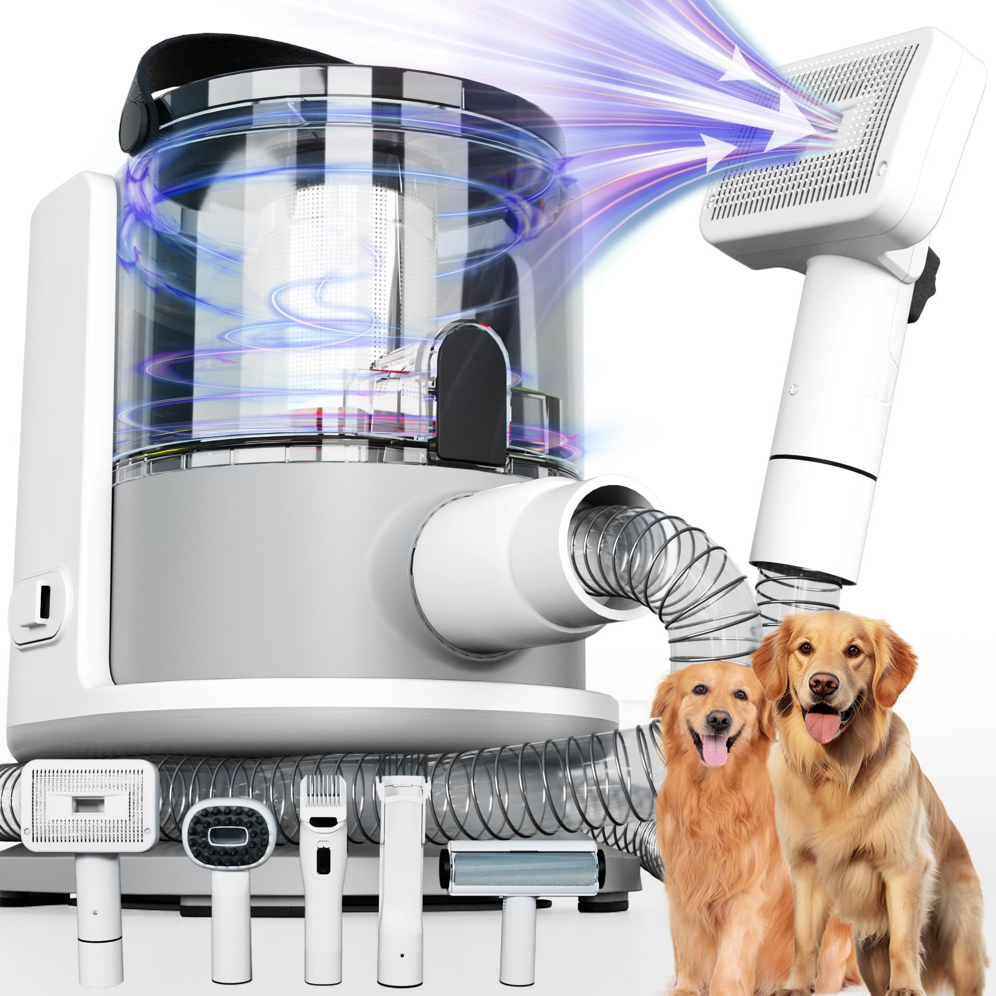FOTING 5-in-1 dog grooming vacuum for quick grooming sessions.