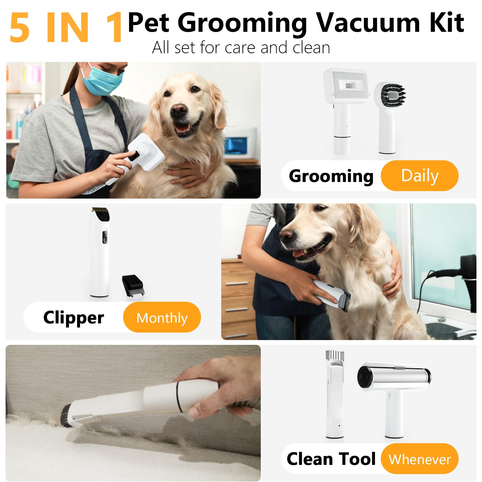 FOTING grooming comb 3mm for precision coat detailing.