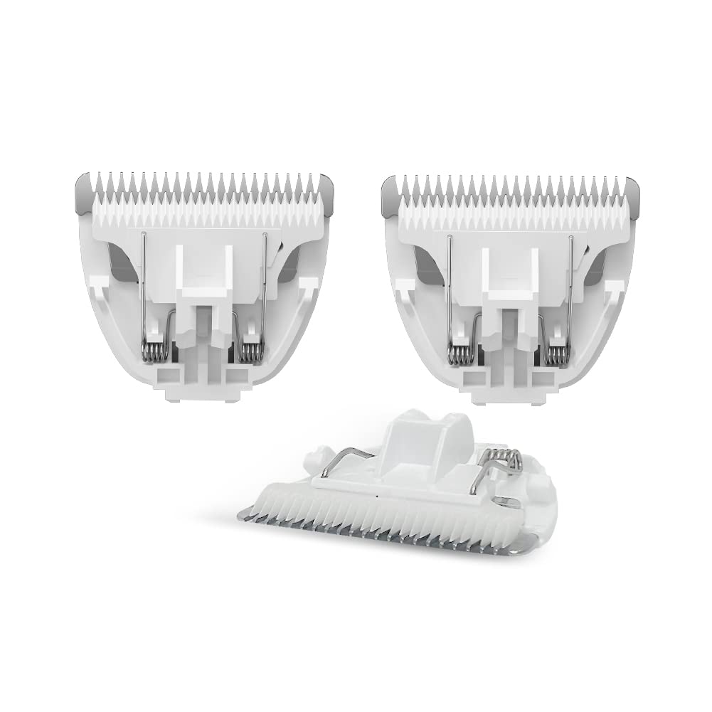 Founouly 3-piece blades packaging for quick replacements.