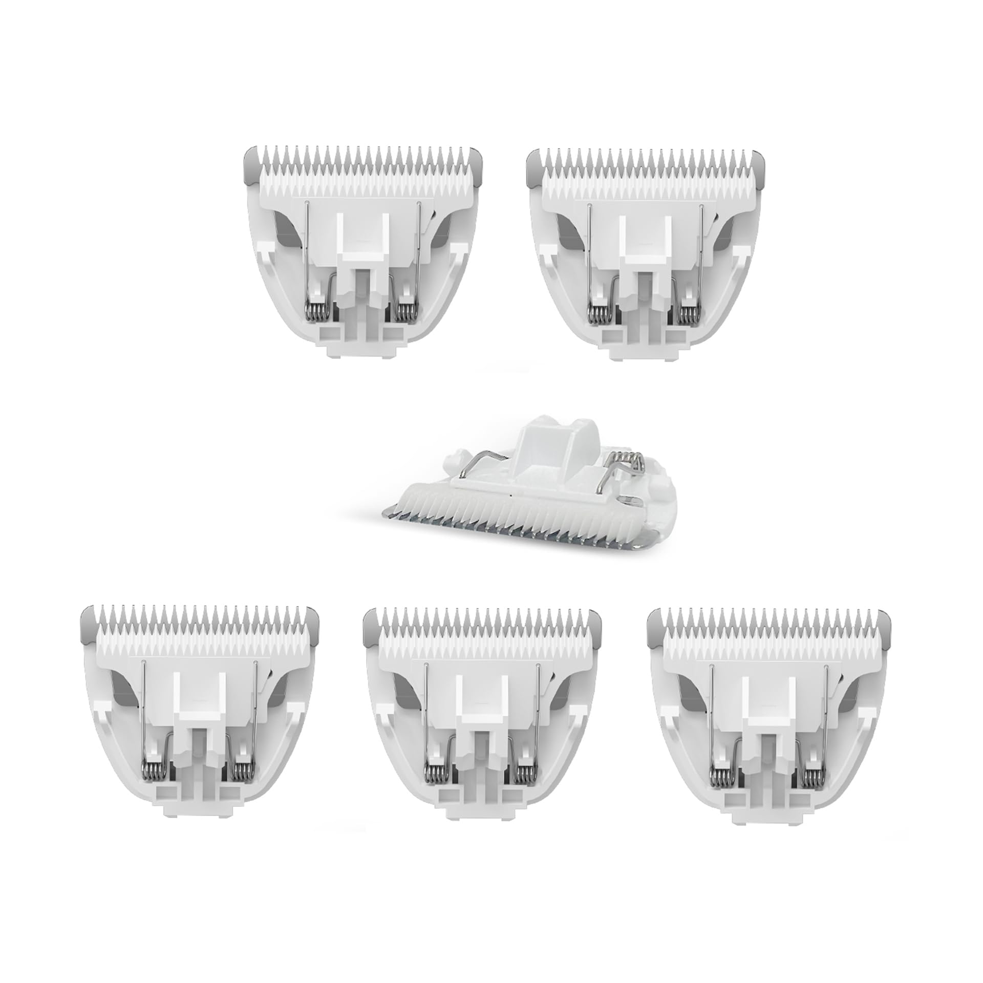 Founouly ceramic replacement blades packaging showing a six‑piece set for home grooming