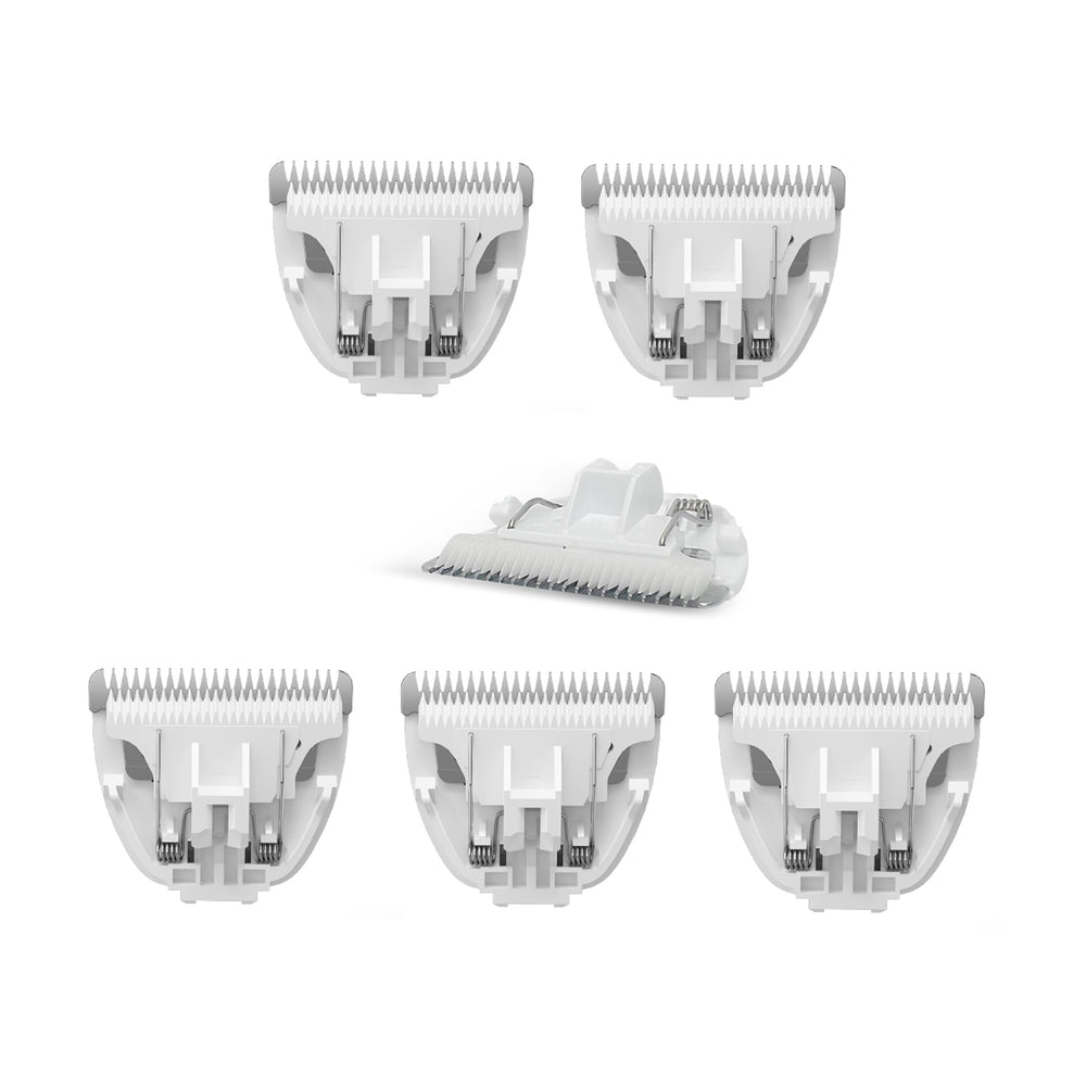 Founouly ceramic replacement blades packaging showing a six‑piece set for home grooming