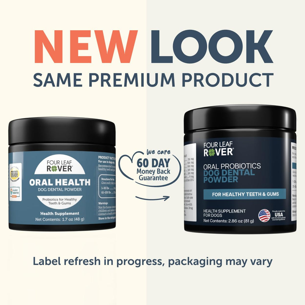 FOUR LEAF ROVER Dental Powder for Dogs satisfaction guaranteed.
