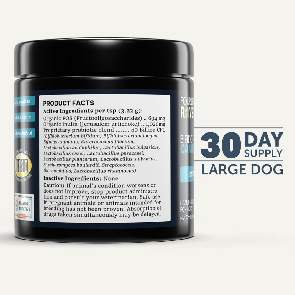 Pure whole-food nutraceuticals from Four Leaf Rover with no fillers.