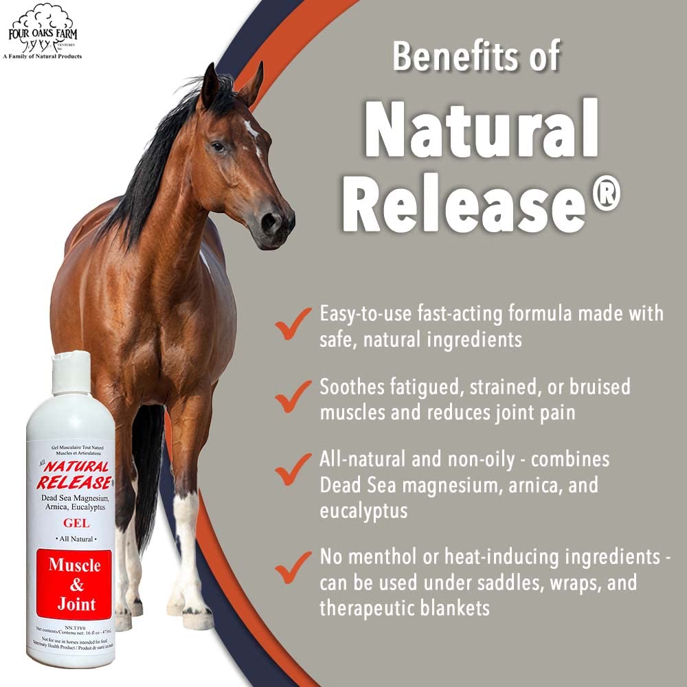 Four Oaks Farm Ventures Natural Release menthol-free visual highlights a safe non-heat formula.