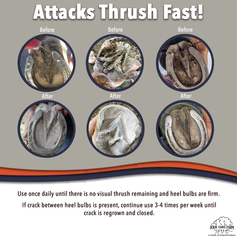 2.5 oz No Thrush bottle ideal for barn use and on-the-go care.